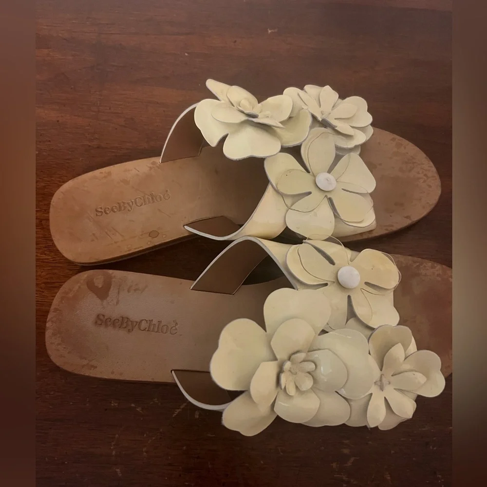 See by Chloe Magnolia Floral Women's Sandals size 38 1/2 (US 8.5)